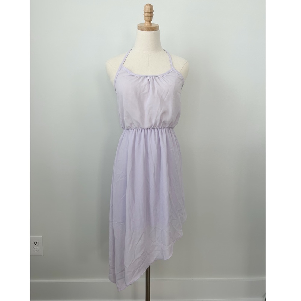 Charlotte Russe Light Purple High Low Crochet Back Dress in Size Small